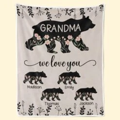 A Grandchild Is A Grandparent’s Treasure - Family Personalized Custom Blanket - Gift For Mom, Grandma