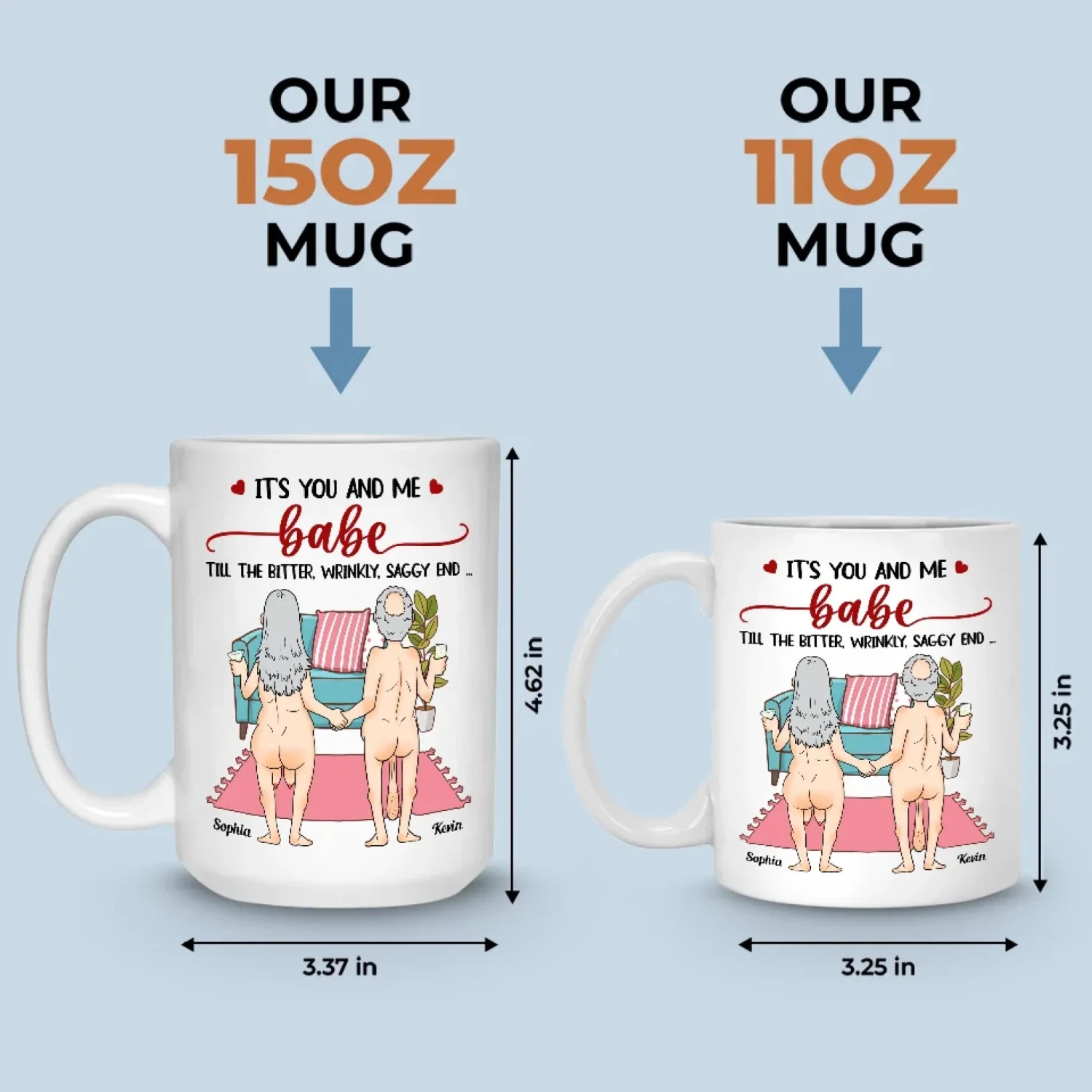 It's You And Me, Babe - Couple Personalized Custom Mug - Gift For Husband Wife, Anniversary 5 It's You And Me, Babe - Couple Personalized Custom Mug - Gift For Husband Wife, Anniversary - Image 5
