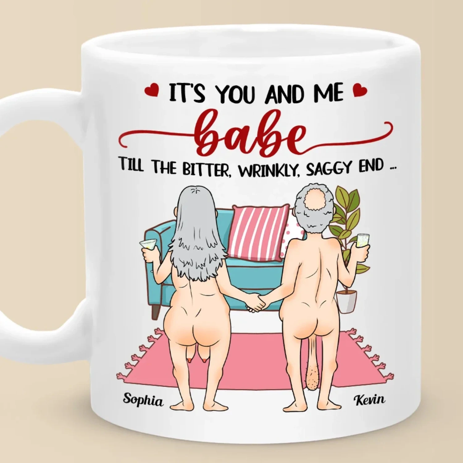 It's You And Me, Babe - Couple Personalized Custom Mug - Gift For Husband Wife, Anniversary 1 It's You And Me, Babe - Couple Personalized Custom Mug - Gift For Husband Wife, Anniversary