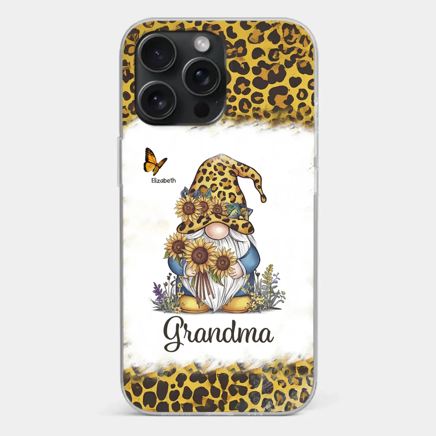 A Gnome’s Wisdom, A Grandma’s Heart - Family Personalized Custom Clear Phone Case - Gift For Mom, Grandma 2 A Gnome’s Wisdom, A Grandma’s Heart - Family Personalized Custom Clear Phone Case - Gift For Mom, Grandma - Image 2
