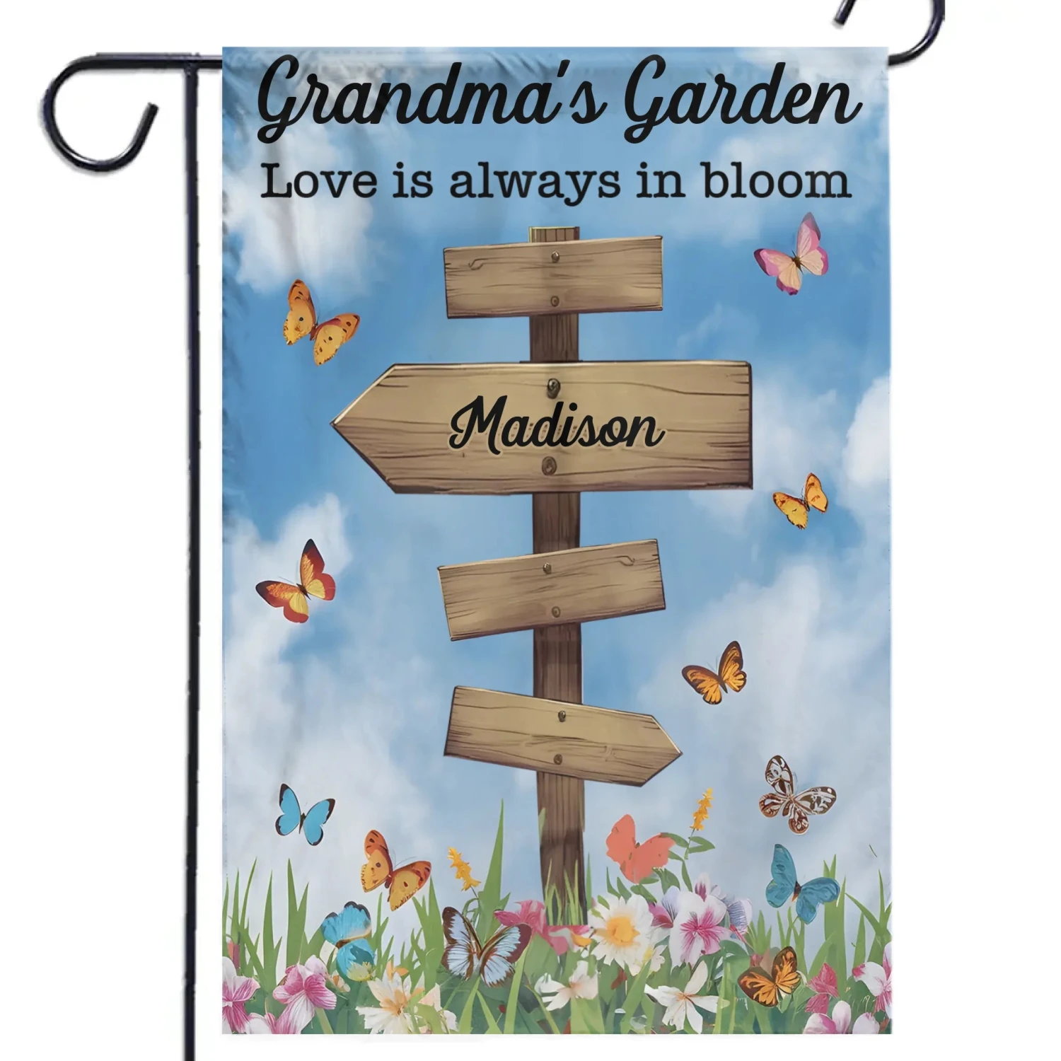 Grandmothers Make Life Sweeter - Family Personalized Custom Flag - Mother's Day, Gift For Mom, Grandma 2 Grandmothers Make Life Sweeter - Family Personalized Custom Flag - Mother's Day, Gift For Mom, Grandma - Image 2