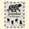 Grandma Fill Our Hearts With Love - Family Personalized Custom Blanket - Gift For Mom, Grandma