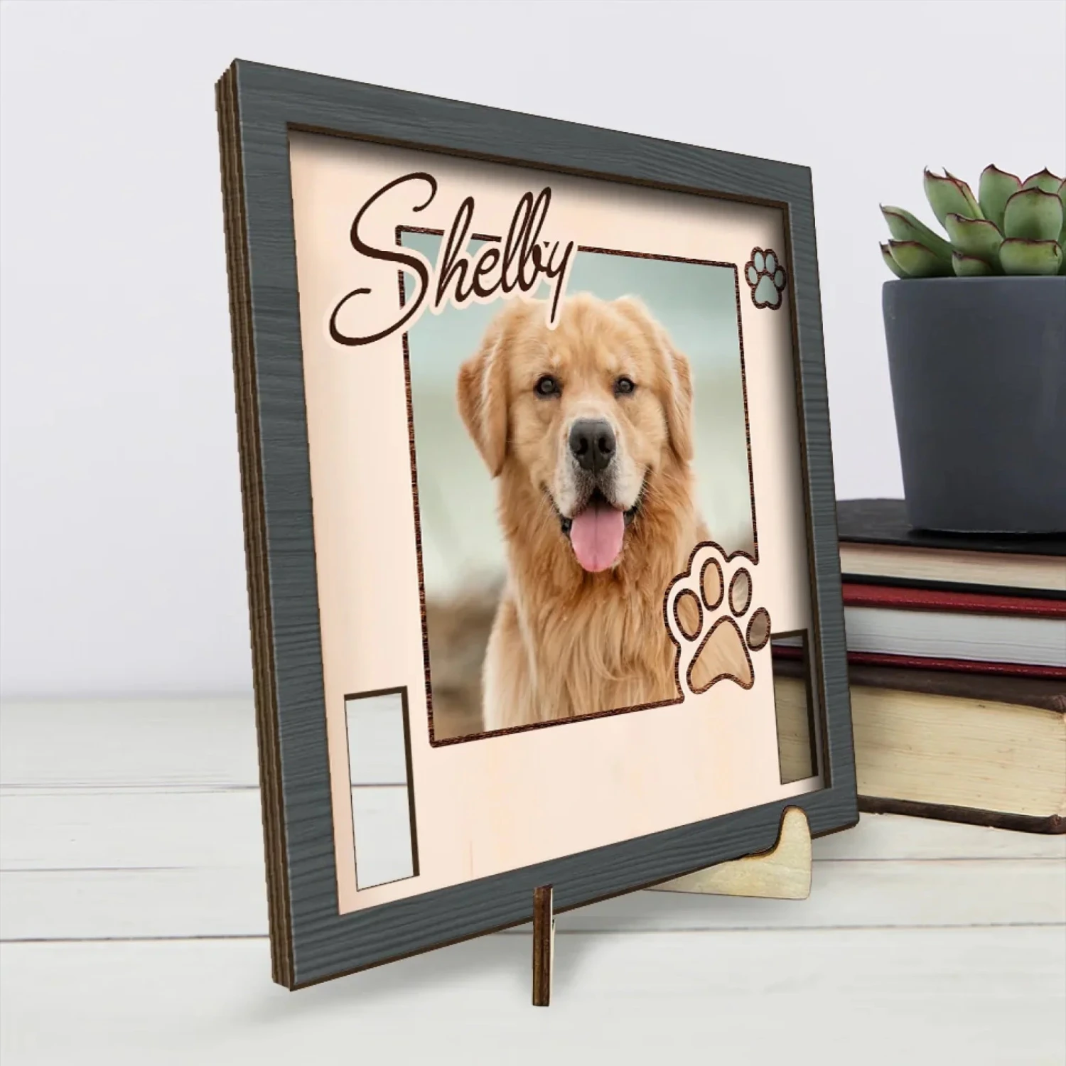 Custom Photo Your Spirit Will Always Be With Me - Memorial Personalized Custom Pet Loss Sign, Collar Frame - Sympathy Gift For Pet Owners, Pet Lovers 4 Custom Photo Your Spirit Will Always Be With Me - Memorial Personalized Custom Pet Loss Sign, Collar Frame - Sympathy Gift For Pet Owners, Pet Lovers - Image 4