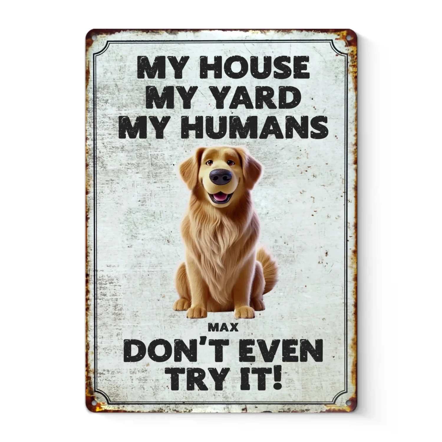 Dogs Don't Just Guard Houses, They Guard Hearts - Dog Personalized Custom Home Decor Metal Sign - House Warming Gift For Pet Owners, Pet Lovers 2 Dogs Don't Just Guard Houses, They Guard Hearts - Dog Personalized Custom Home Decor Metal Sign - House Warming Gift For Pet Owners, Pet Lovers - Image 2