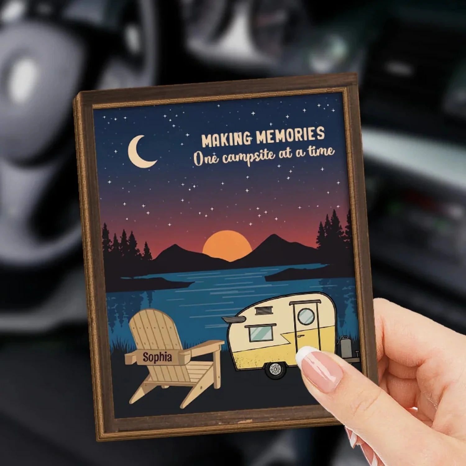 Adventure Awaits In Every Sunrise - Family Personalized Custom Car Visor Clip - Gift For Yourself, Best Friends, Siblings, Family Members 3 Adventure Awaits In Every Sunrise - Family Personalized Custom Car Visor Clip - Gift For Yourself, Best Friends, Siblings, Family Members - Image 3