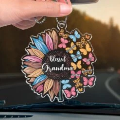 Home Is Where Your Grandma Is - Family Personalized Custom Car Ornament - Acrylic Custom Shaped - Gift For Mom, Grandma -Pawfect House Store 67a43e9b8fd7a