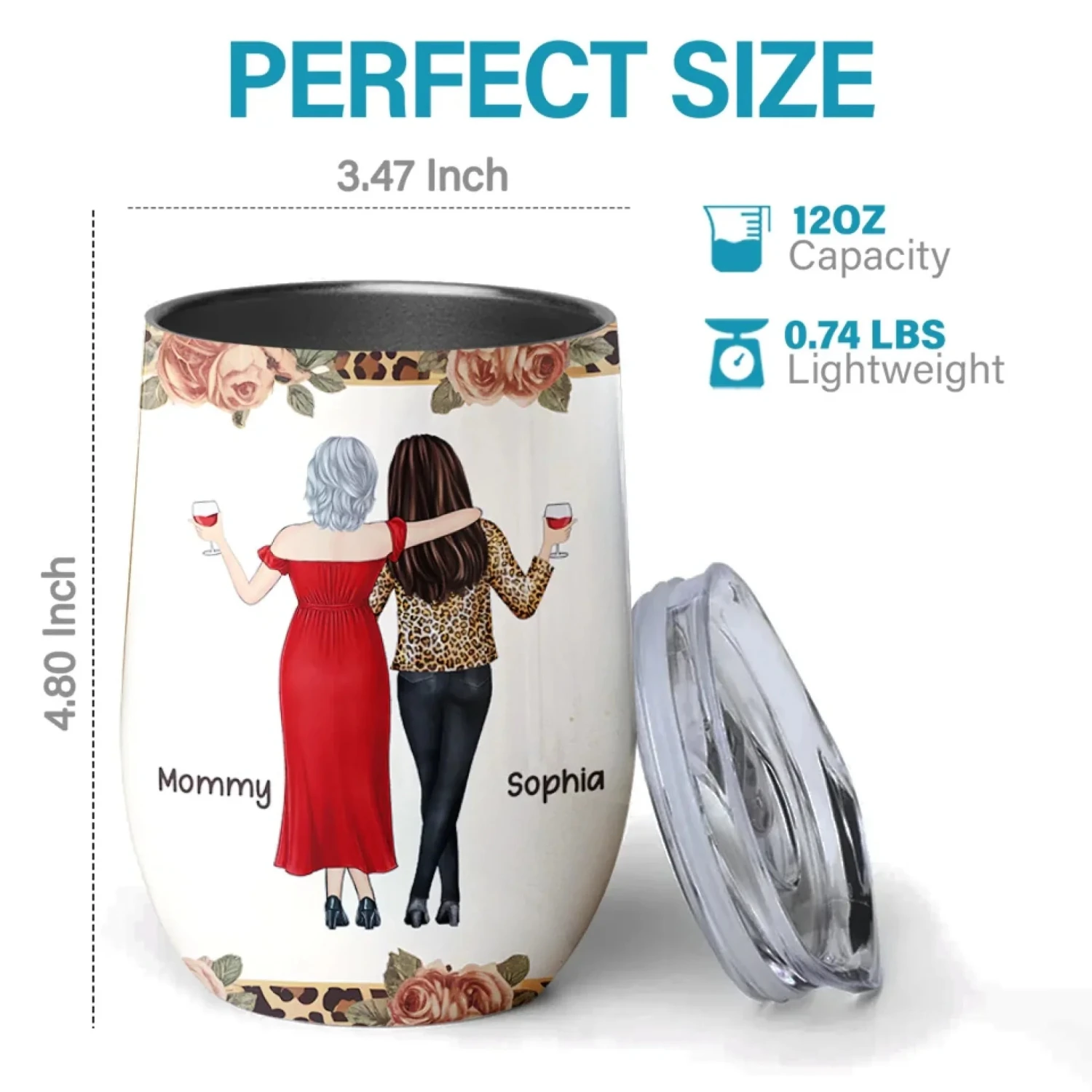 Never Forget How Amazing You Are - Family Personalized Custom Wine Tumbler - Gift For Mom, Daughter 4 Never Forget How Amazing You Are - Family Personalized Custom Wine Tumbler - Gift For Mom, Daughter - Image 4