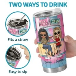 We’re Chaos And Laughter - Bestie Personalized Custom Tumbler - Gift For Best Friends, BFF, Sisters -Pawfect House Store 67a46cdf48dd7