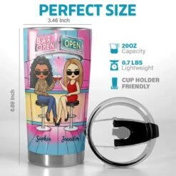 We’re Chaos And Laughter - Bestie Personalized Custom Tumbler - Gift For Best Friends, BFF, Sisters -Pawfect House Store 67a46cdf802ab