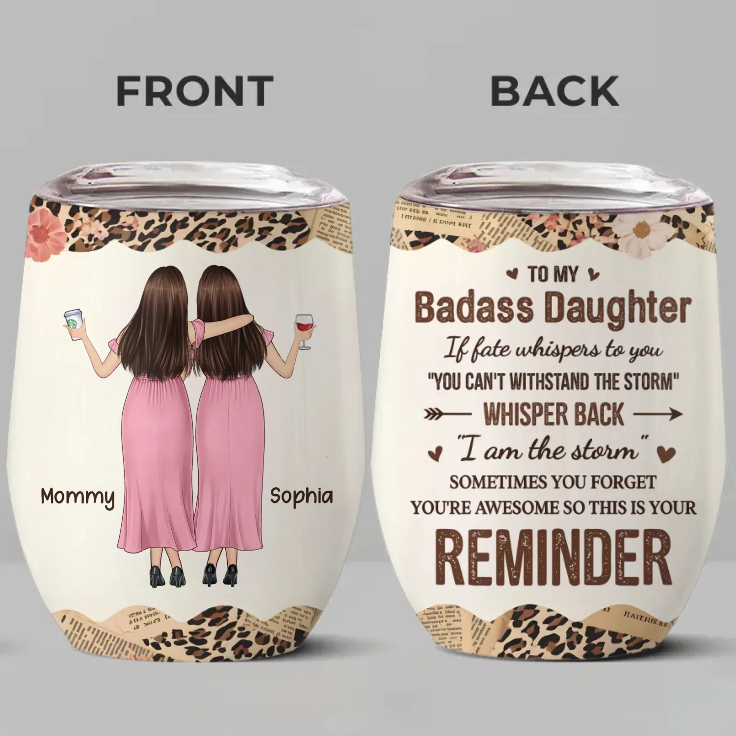 Remember Your Power, Always - Family Personalized Custom Wine Tumbler - Gift For Mom, Daughter 2 Remember Your Power, Always - Family Personalized Custom Wine Tumbler - Gift For Mom, Daughter - Image 2