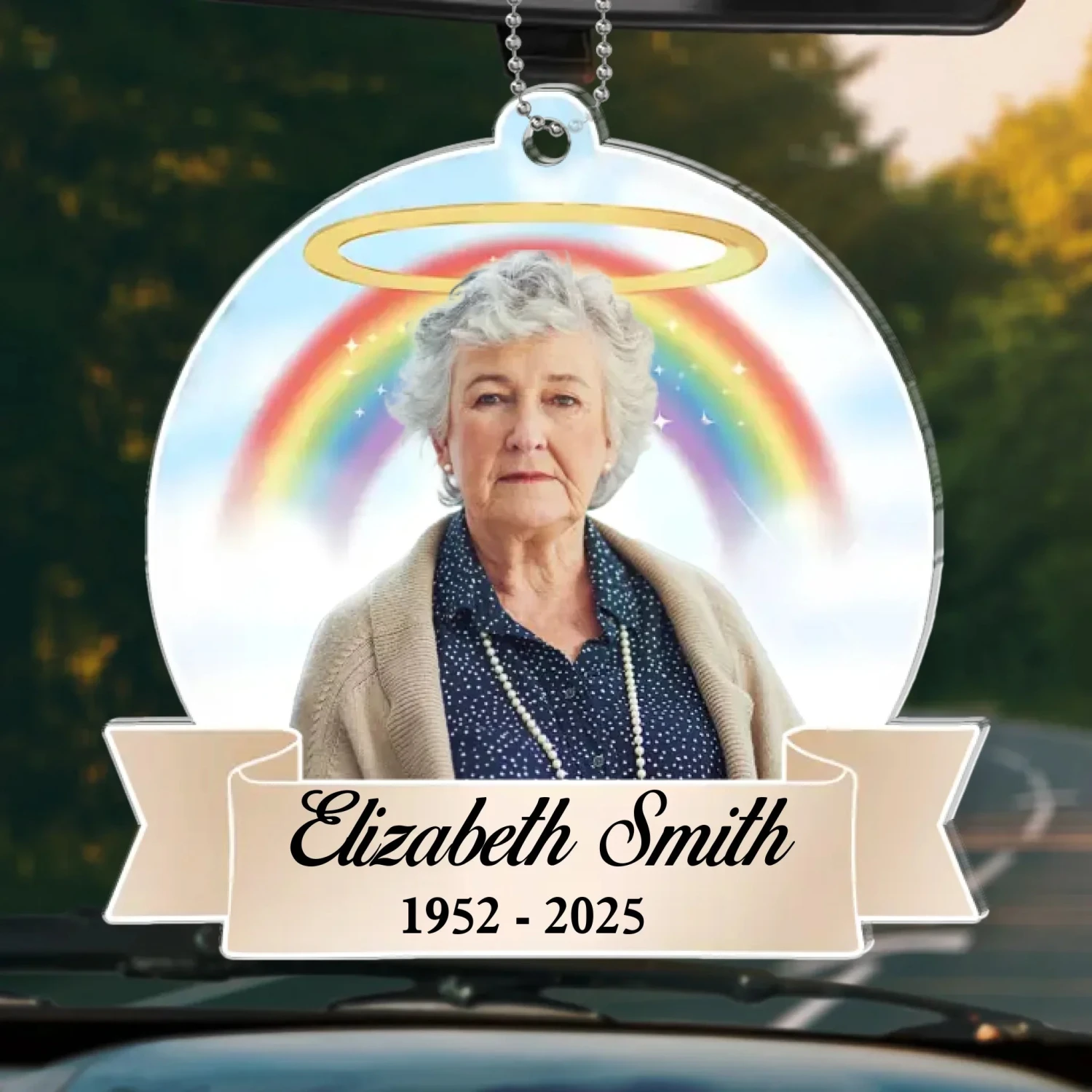 Custom Photo Holding You Close In Our Prayers - Memorial Personalized Custom Car Ornament - Acrylic Custom Shaped - Sympathy Gift For Family Members 2 Custom Photo Holding You Close In Our Prayers - Memorial Personalized Custom Car Ornament - Acrylic Custom Shaped - Sympathy Gift For Family Members - Image 2