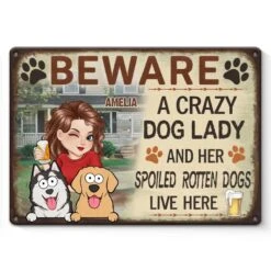 A Fun Way To Show Off Your Love For Your Furry Friends - Dog Personalized Custom Home Decor Metal Sign - House Warming Gift For Pet Owners, Pet Lovers