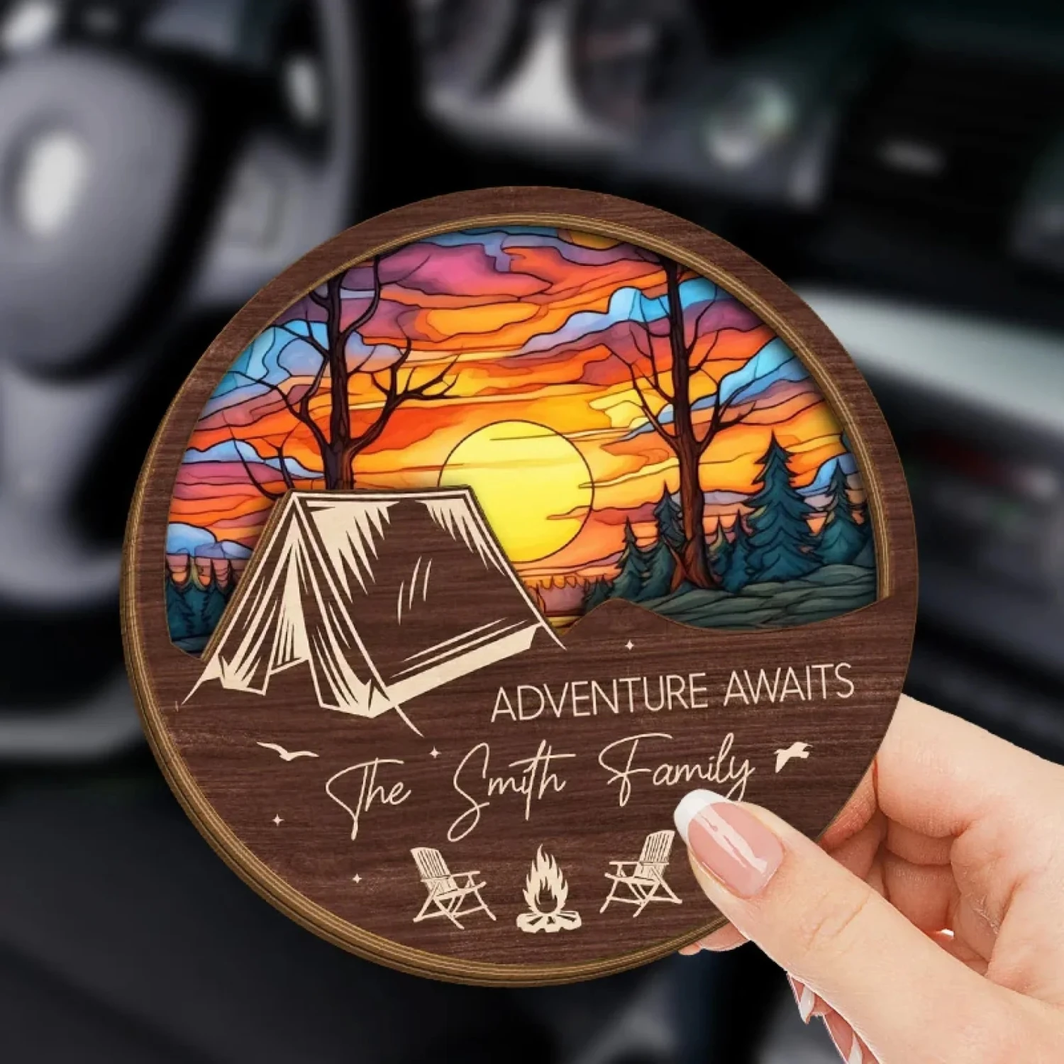 Breathe In Nature - Family Personalized Custom Car Visor Clip - Gift For Yourself, Best Friends, Siblings, Family Members 3 Breathe In Nature - Family Personalized Custom Car Visor Clip - Gift For Yourself, Best Friends, Siblings, Family Members - Image 3