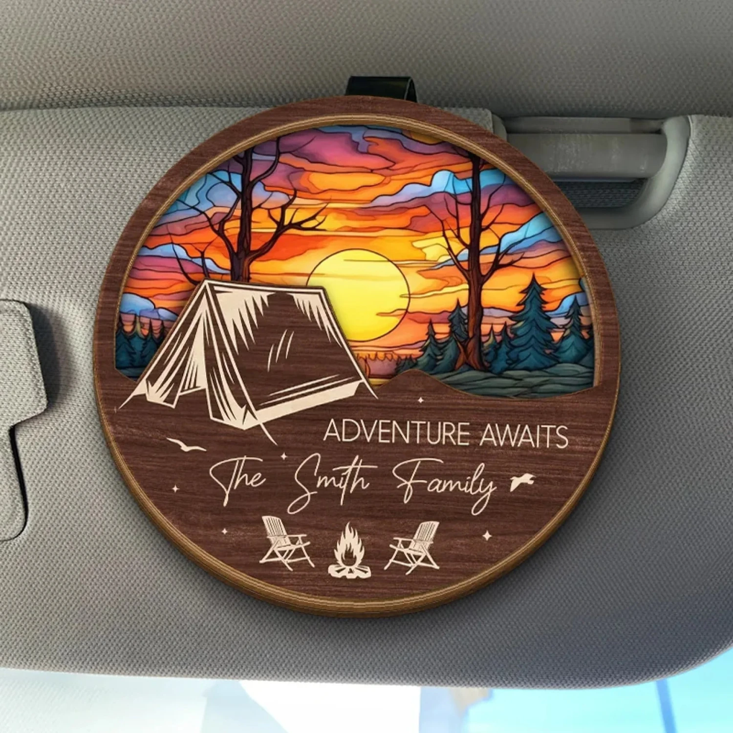 Breathe In Nature - Family Personalized Custom Car Visor Clip - Gift For Yourself, Best Friends, Siblings, Family Members 1 Breathe In Nature - Family Personalized Custom Car Visor Clip - Gift For Yourself, Best Friends, Siblings, Family Members