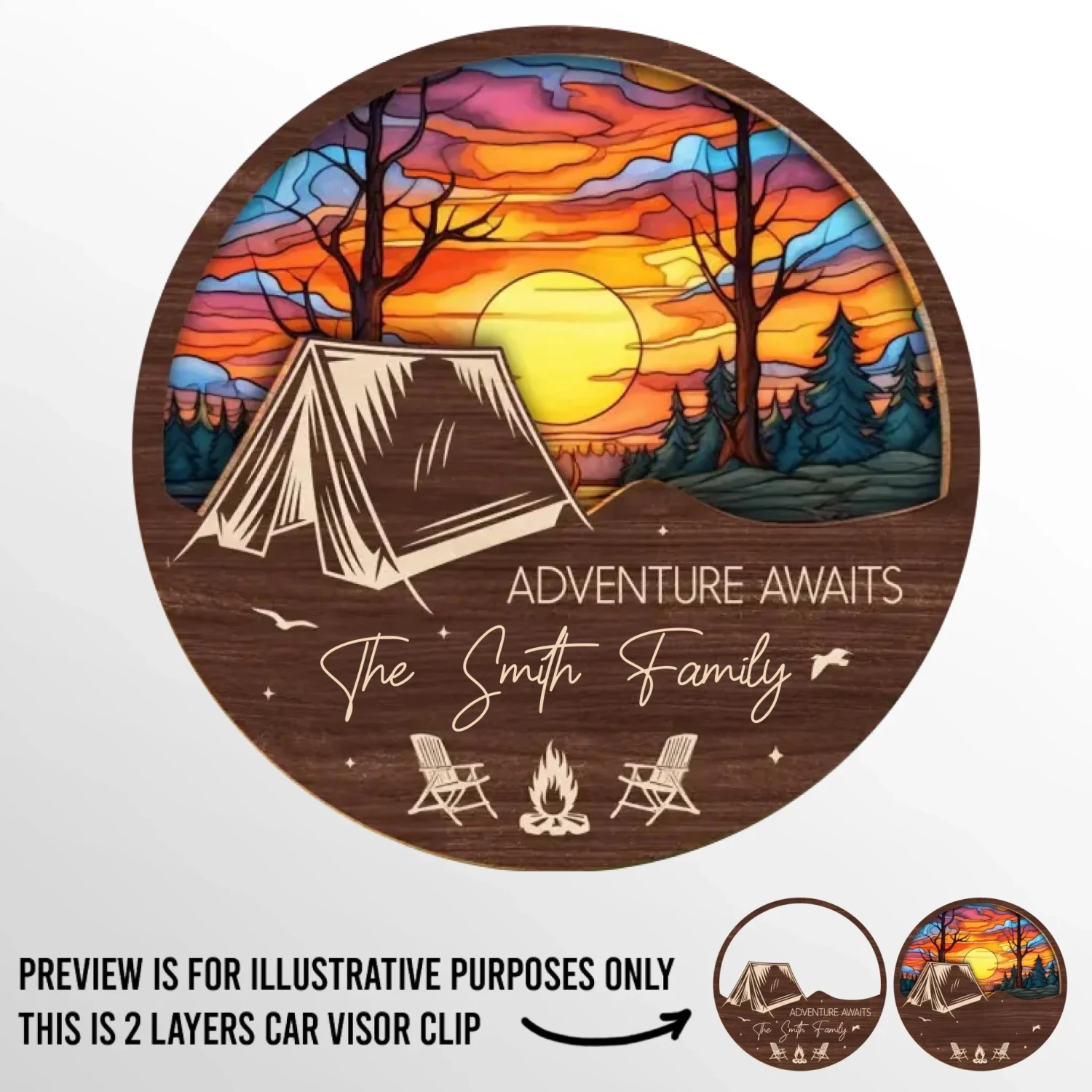 Breathe In Nature - Family Personalized Custom Car Visor Clip - Gift For Yourself, Best Friends, Siblings, Family Members 2 Breathe In Nature - Family Personalized Custom Car Visor Clip - Gift For Yourself, Best Friends, Siblings, Family Members - Image 2