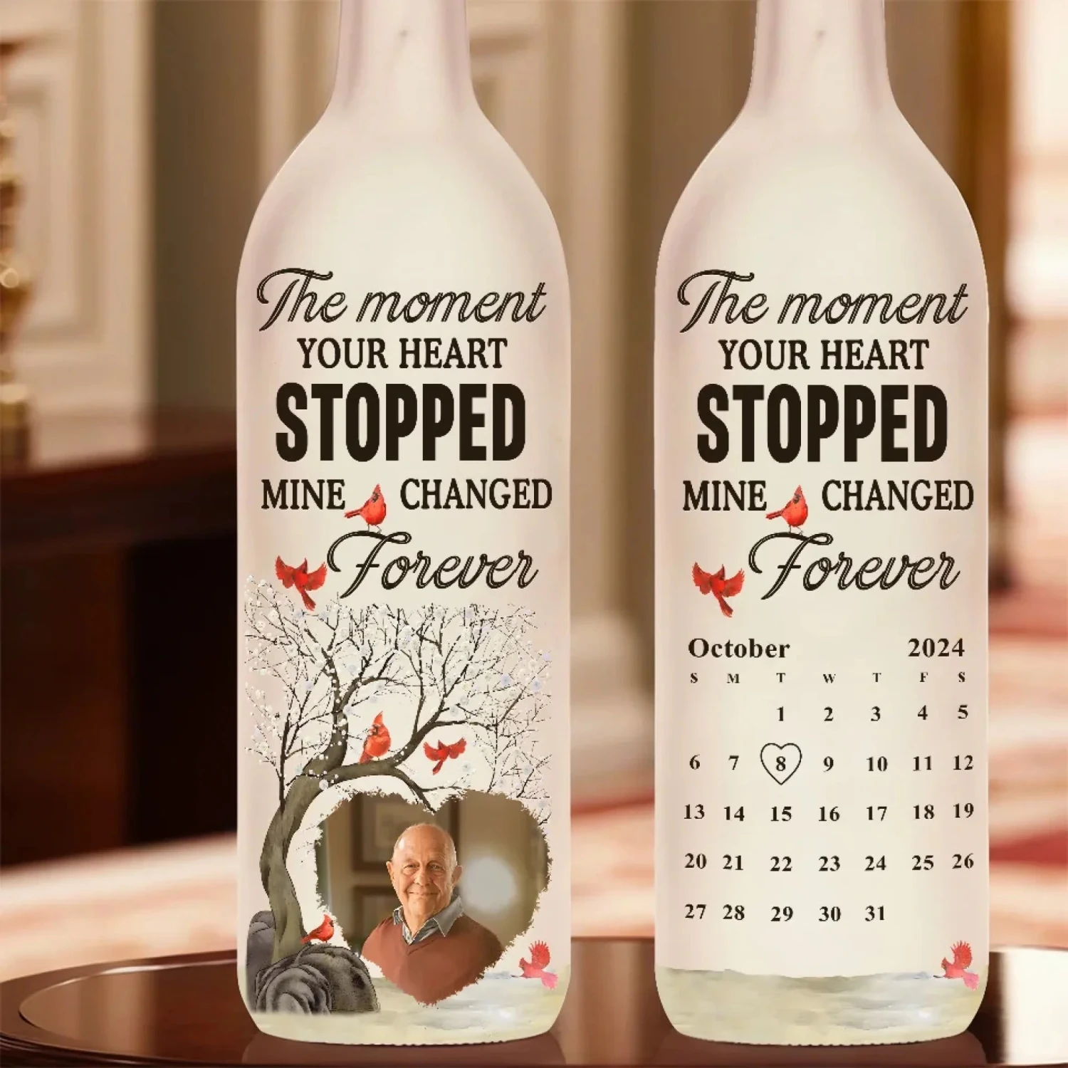 Custom Photo Though You’re Gone, Your Love Remains - Memorial Personalized Custom Bottle Lamp - Sympathy Gift For Family Members 4 Custom Photo Though You’re Gone, Your Love Remains - Memorial Personalized Custom Bottle Lamp - Sympathy Gift For Family Members - Image 4