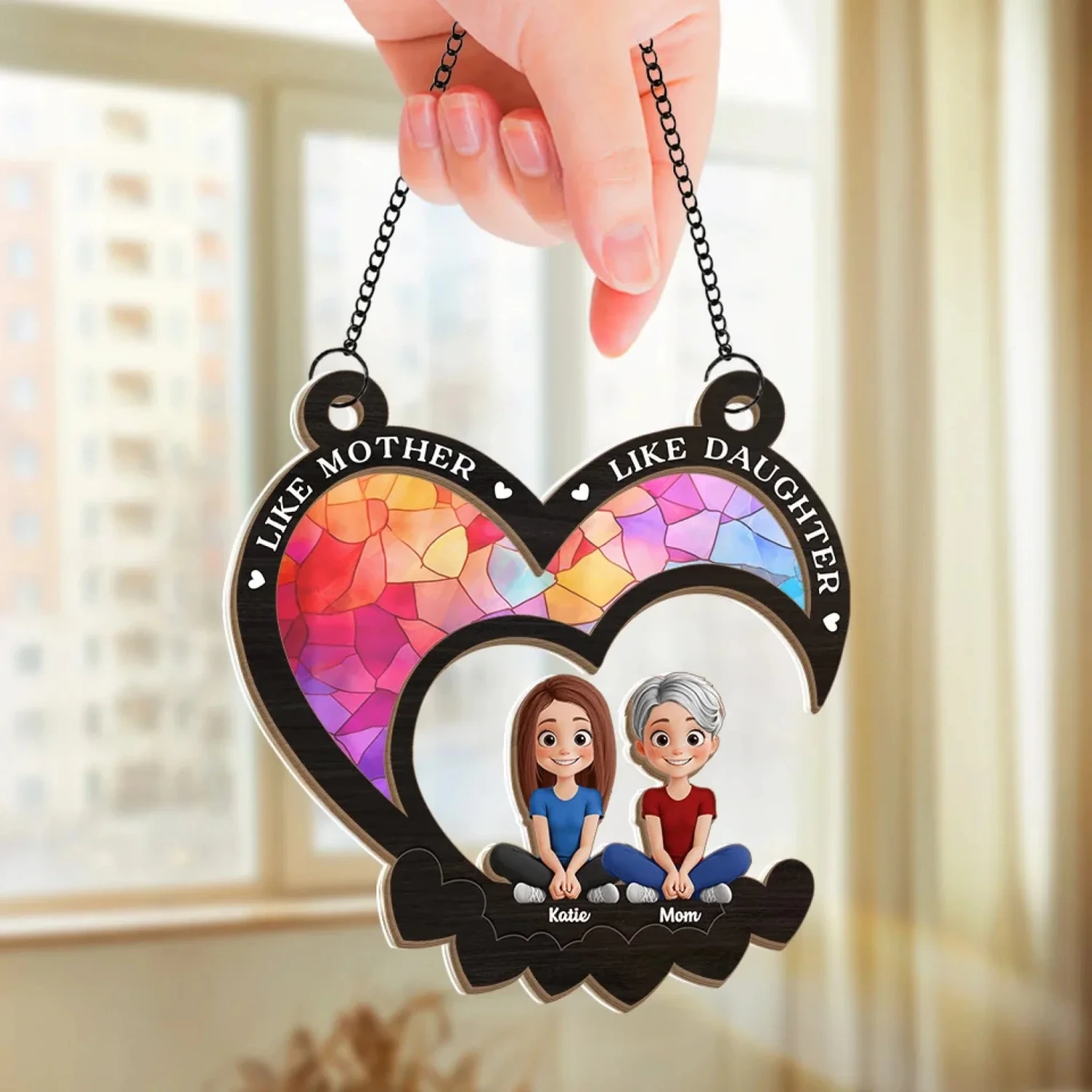 Like Mother Like Children - Family Personalized Window Hanging Suncatcher Ornament - Gift For Mom 3 Like Mother Like Children - Family Personalized Window Hanging Suncatcher Ornament - Gift For Mom - Image 3