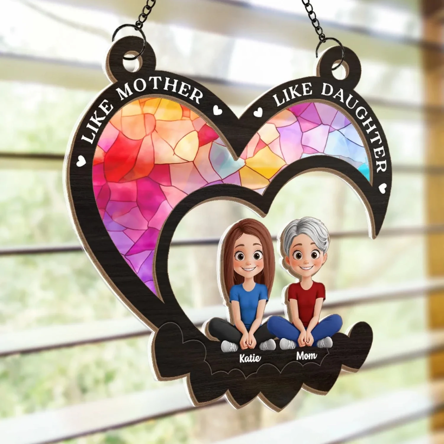 Like Mother Like Children - Family Personalized Window Hanging Suncatcher Ornament - Gift For Mom 4 Like Mother Like Children - Family Personalized Window Hanging Suncatcher Ornament - Gift For Mom - Image 4