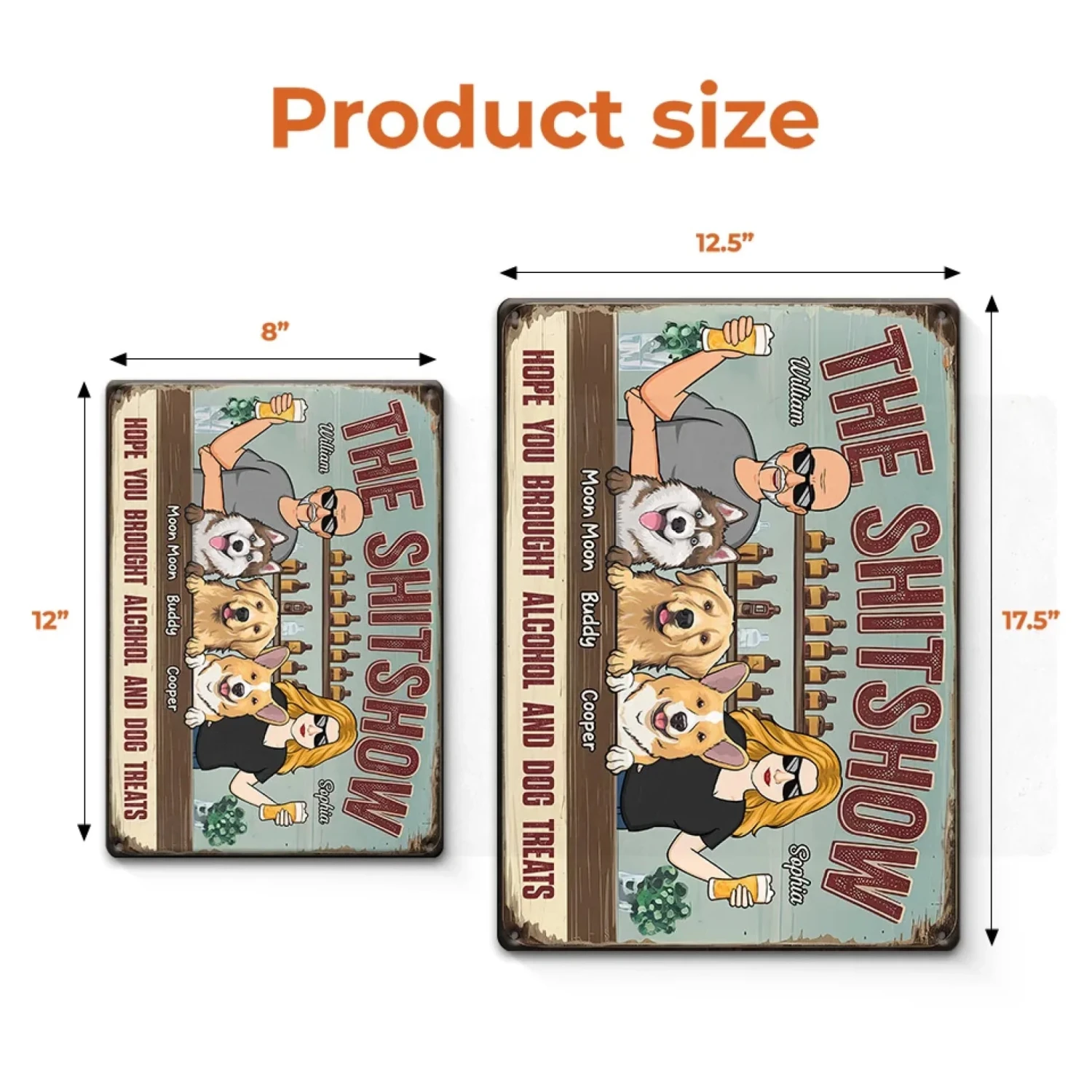 Give Me Some Drink And Dog Treats - Dog Personalized Custom Home Decor Metal Sign - House Warming Gift For Pet Owners, Pet Lovers 5 Give Me Some Drink And Dog Treats - Dog Personalized Custom Home Decor Metal Sign - House Warming Gift For Pet Owners, Pet Lovers - Image 5