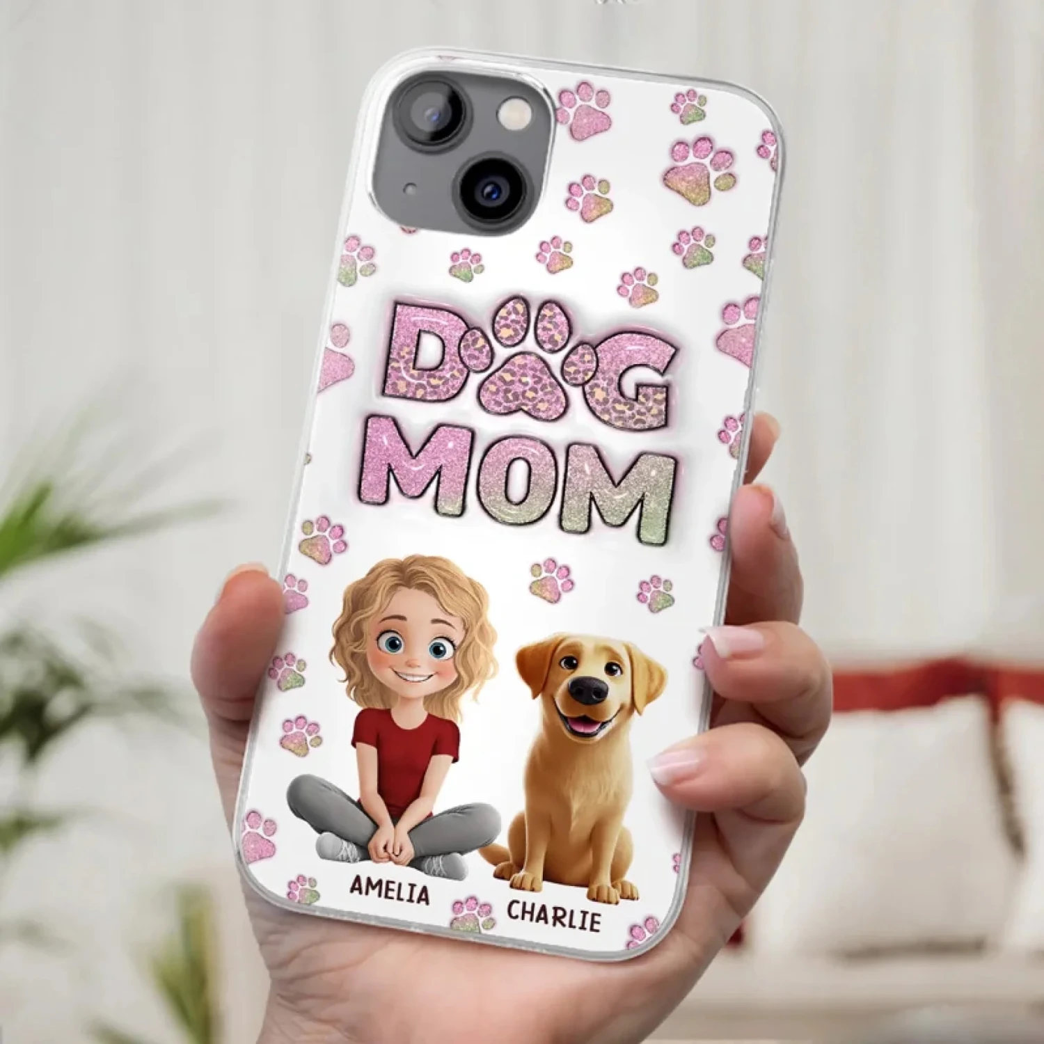 Home Is Where The Paws Are - Dog & Cat Personalized Custom 3D Inflated Effect Printed Clear Phone Case - Gift For Pet Owners, Pet Lovers 3 Home Is Where The Paws Are - Dog & Cat Personalized Custom 3D Inflated Effect Printed Clear Phone Case - Gift For Pet Owners, Pet Lovers - Image 3