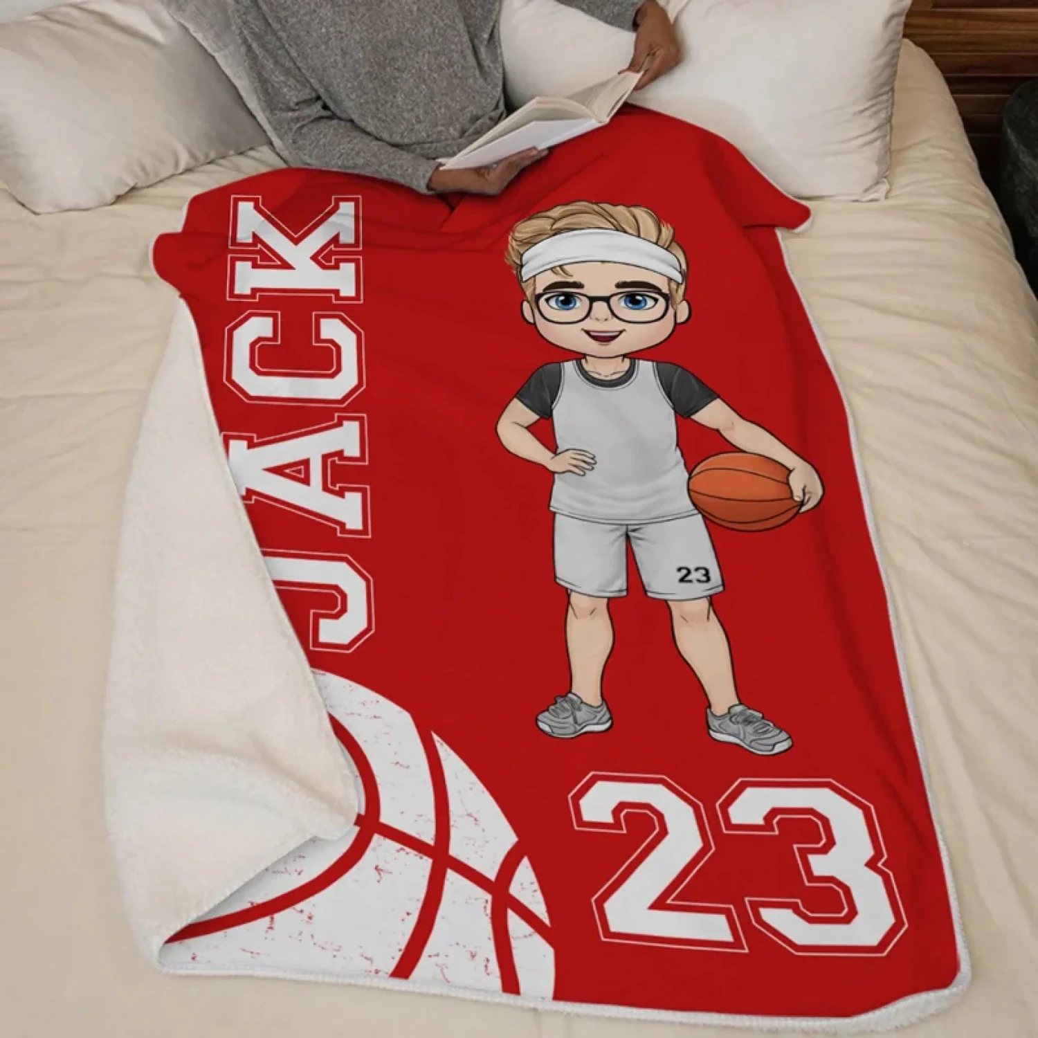 Heart On The Court - Personalized Custom Blanket - Gift For Sport Lovers, Sport Players 5 Heart On The Court - Personalized Custom Blanket - Gift For Sport Lovers, Sport Players - Image 5