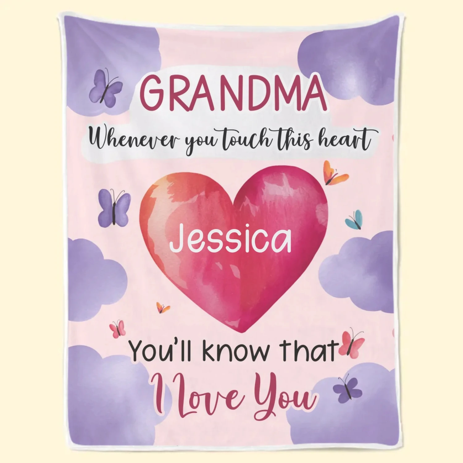 Grandma’s Heart Beats In Mine Forever - Family Personalized Custom Blanket - Gift For Mom, Grandma 2 Grandma’s Heart Beats In Mine Forever - Family Personalized Custom Blanket - Gift For Mom, Grandma - Image 2