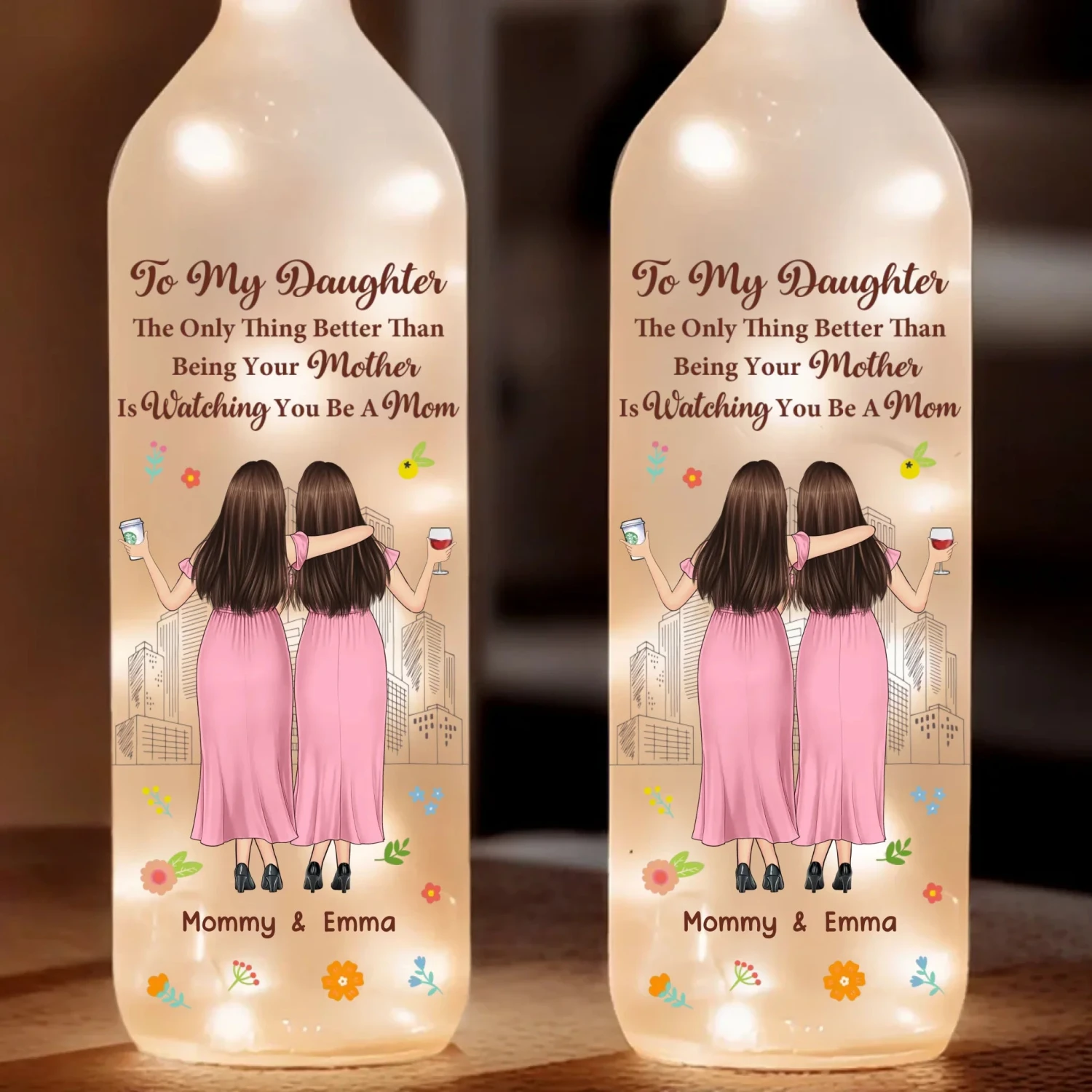 Watching You Be A Mom Is My Greatest Joy - Family Personalized Custom Bottle Lamp - Gift For Mom, Daughter 2 Watching You Be A Mom Is My Greatest Joy - Family Personalized Custom Bottle Lamp - Gift For Mom, Daughter - Image 2