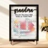 Home Is Where Your Grandma Is - Family Personalized Custom 2-Layered Wooden Plaque With Stand - Mother's Day, Gift For Mom, Grandma