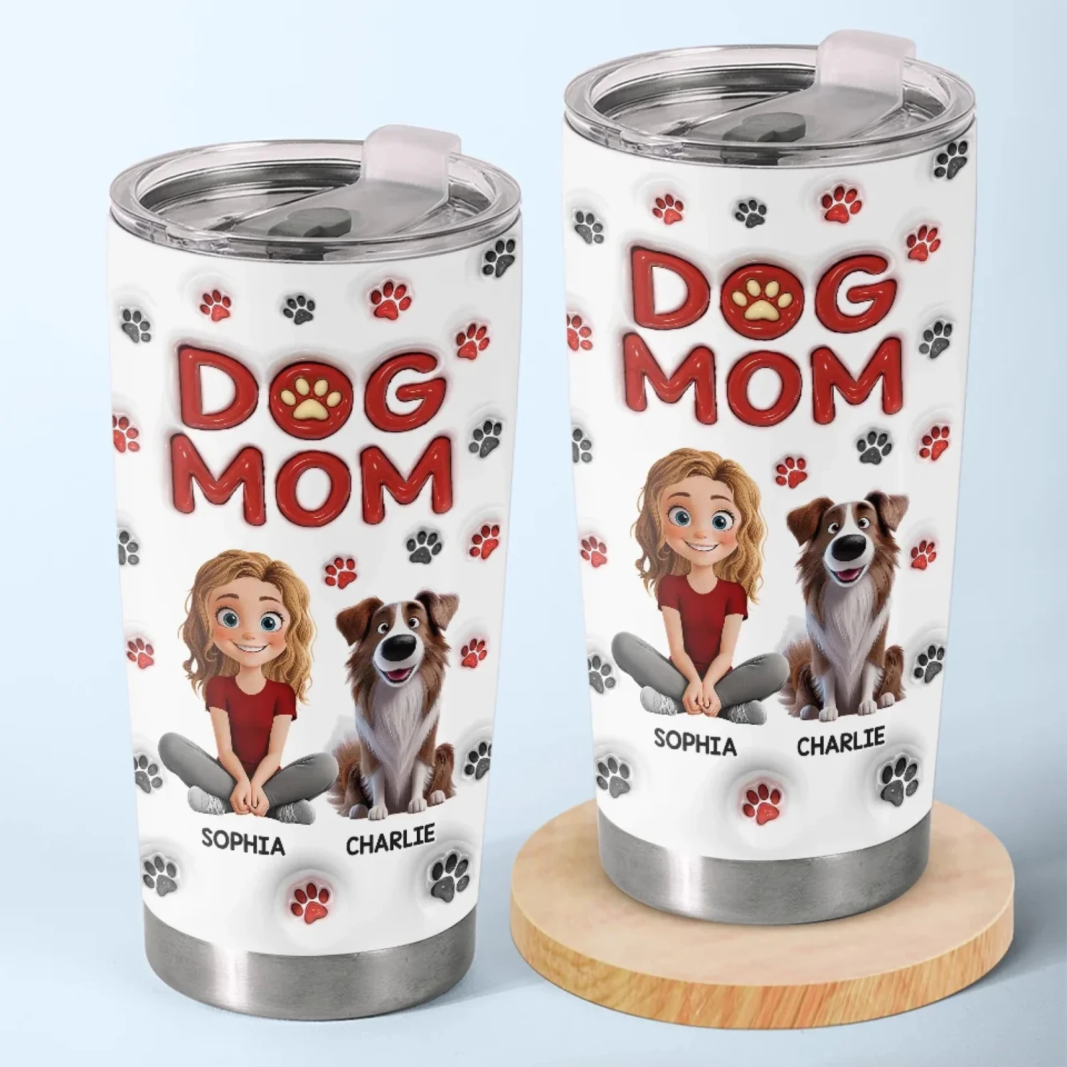 My Dog Is My Heart With Fur - Dog Personalized Custom 3D Inflated Effect Printed Tumbler - Gift For Pet Owners, Pet Lovers 1 My Dog Is My Heart With Fur - Dog Personalized Custom 3D Inflated Effect Printed Tumbler - Gift For Pet Owners, Pet Lovers