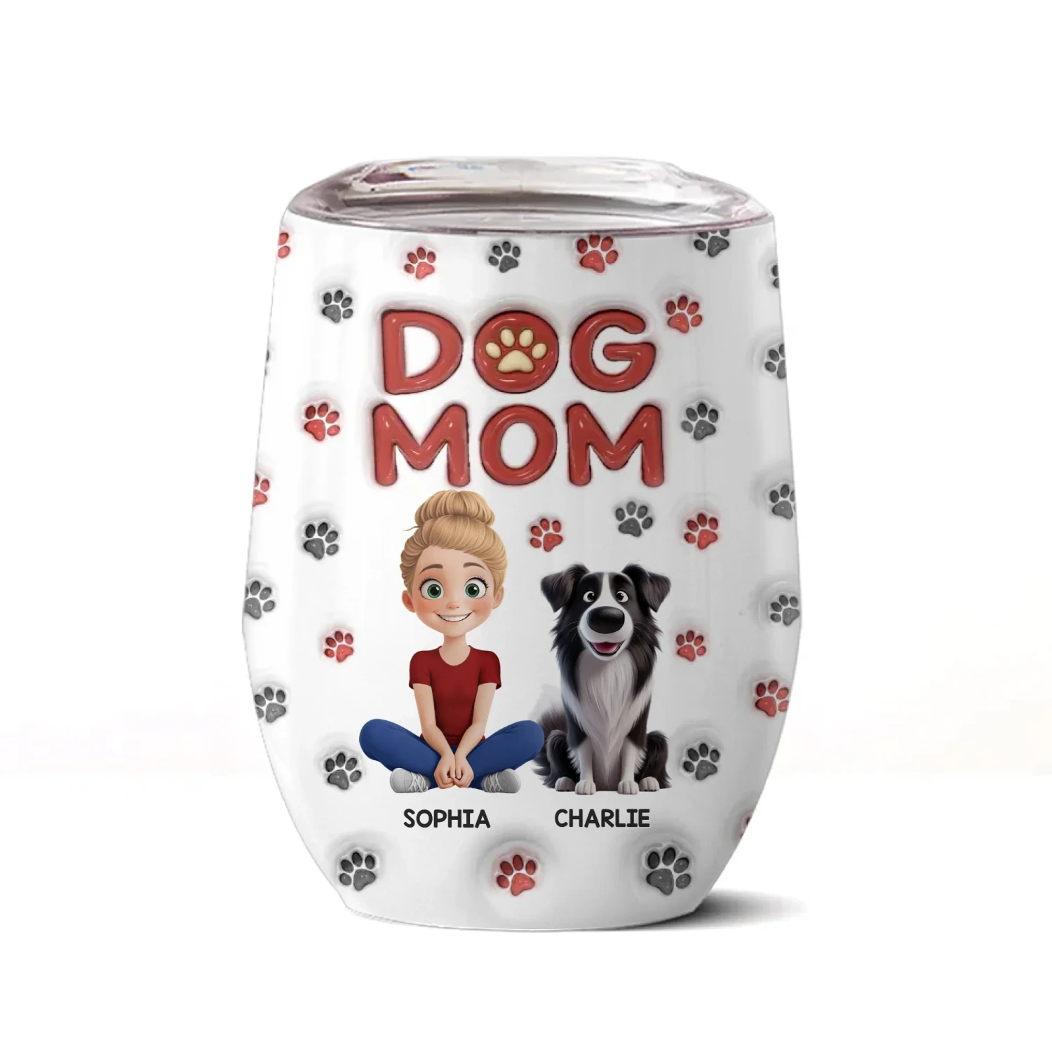 My Dog Is My Heart With Fur - Dog Personalized Custom 3D Inflated Effect Printed Tumbler - Gift For Pet Owners, Pet Lovers 2 My Dog Is My Heart With Fur - Dog Personalized Custom 3D Inflated Effect Printed Tumbler - Gift For Pet Owners, Pet Lovers - Image 2