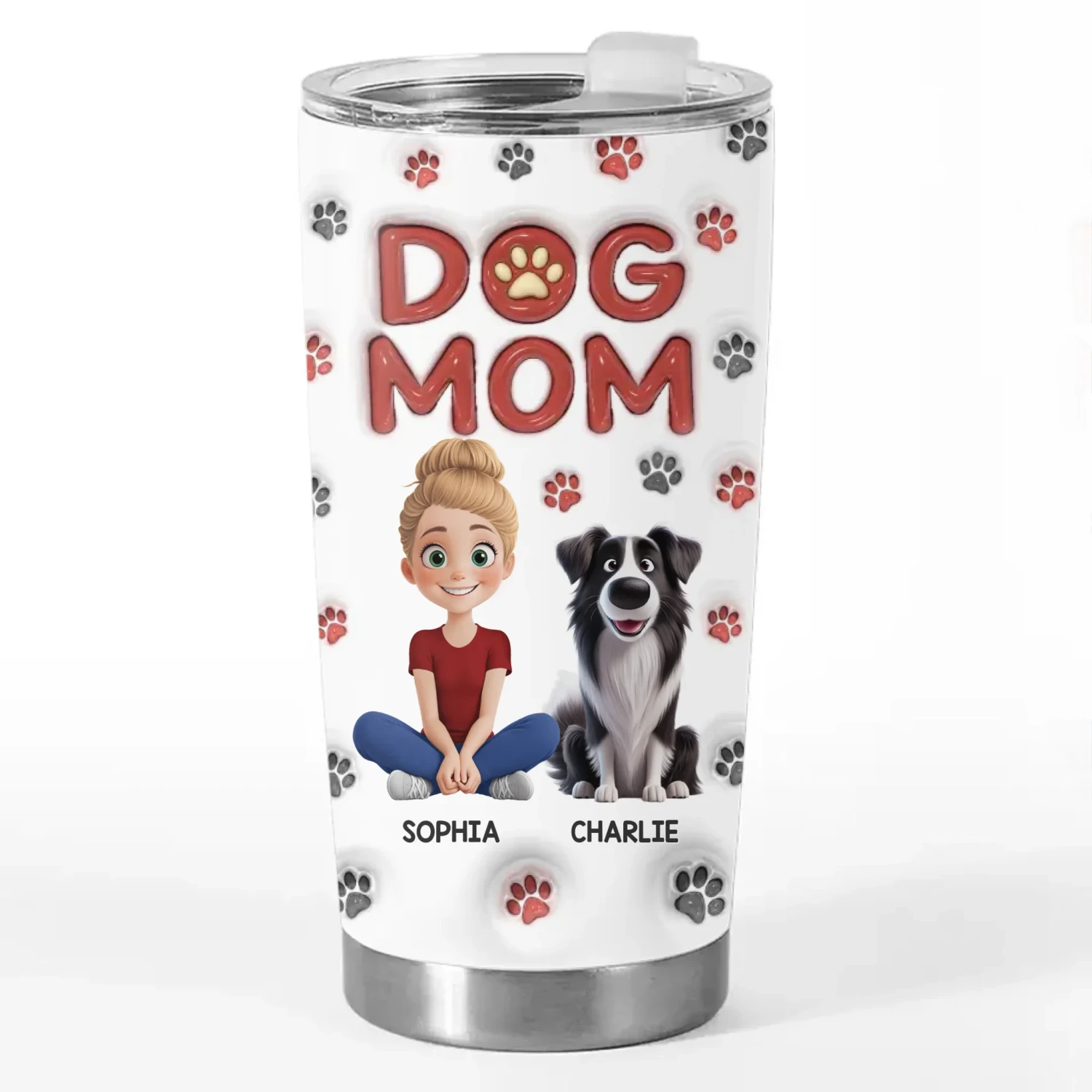 My Dog Is My Heart With Fur - Dog Personalized Custom 3D Inflated Effect Printed Tumbler - Gift For Pet Owners, Pet Lovers 3 My Dog Is My Heart With Fur - Dog Personalized Custom 3D Inflated Effect Printed Tumbler - Gift For Pet Owners, Pet Lovers - Image 3