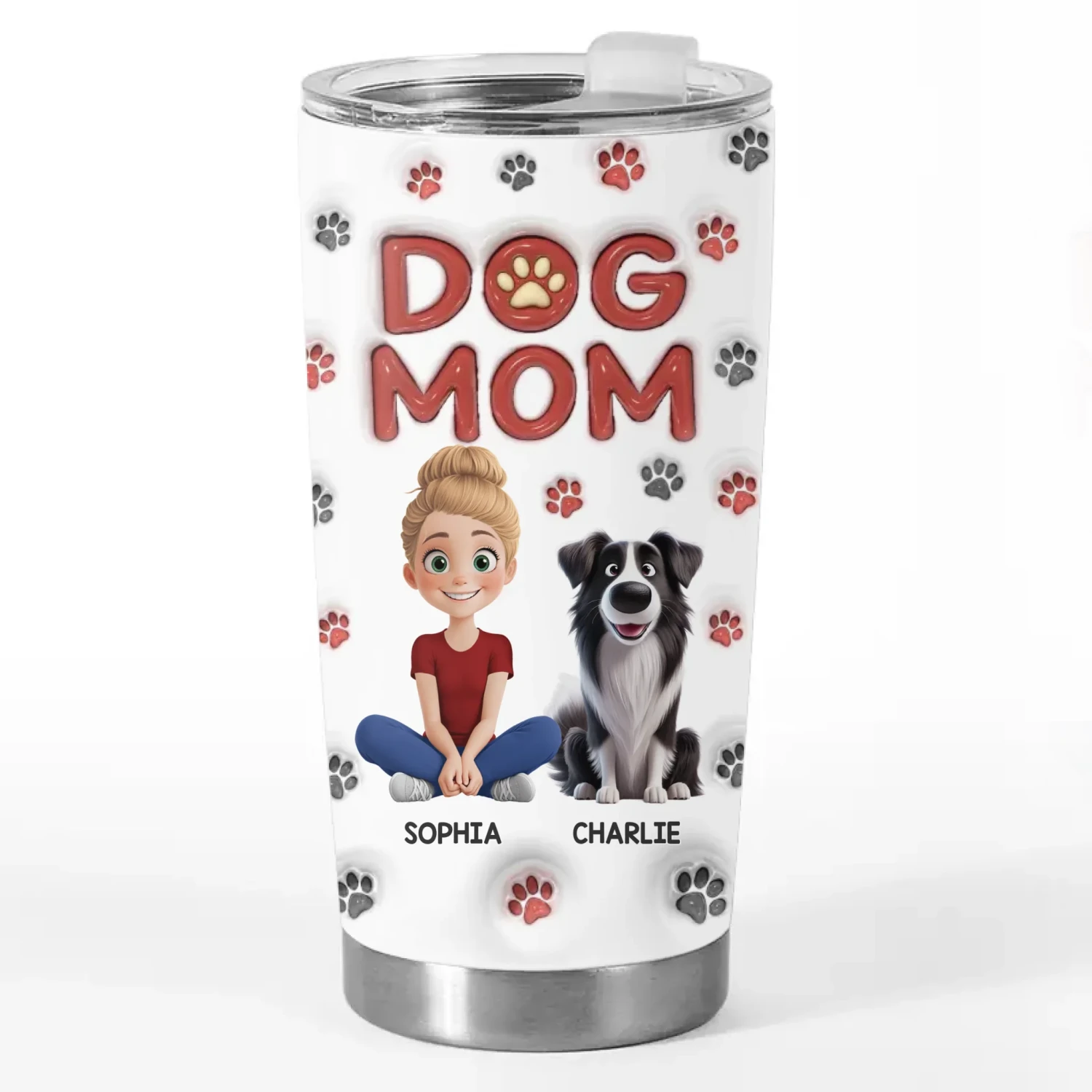 My Dog Is My Heart With Fur - Dog Personalized Custom 3D Inflated Effect Printed Tumbler - Gift For Pet Owners, Pet Lovers 4 My Dog Is My Heart With Fur - Dog Personalized Custom 3D Inflated Effect Printed Tumbler - Gift For Pet Owners, Pet Lovers - Image 4