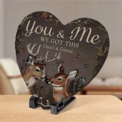 For The Moments That Make Your Love Unique - Couple Personalized Custom Heart Shaped Stone With Stand - Gift For Husband Wife, Anniversary -Pawfect House Store 67a5d3190c8d7