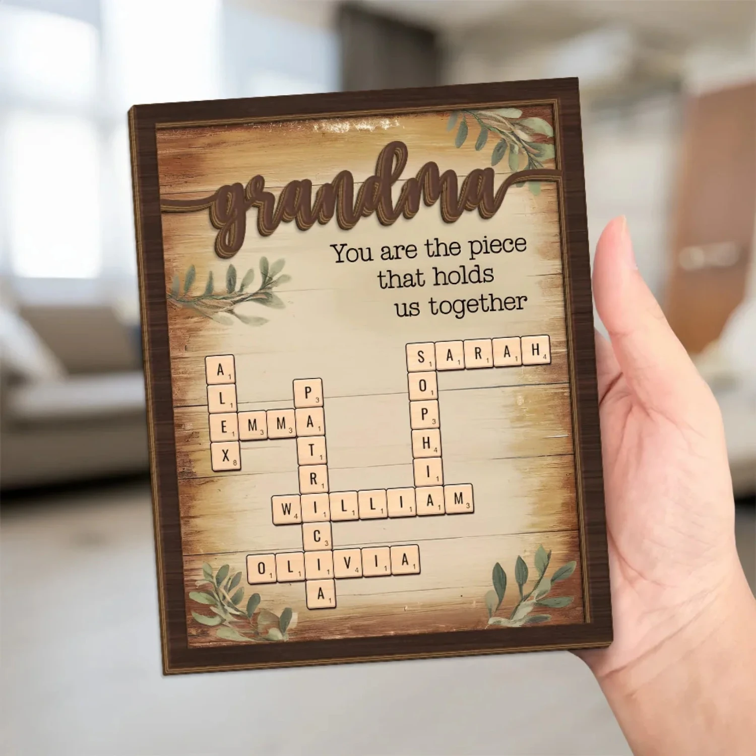 Love Makes You Family - Family Personalized Custom 2-Layered Wooden Plaque With Stand - Mother's Day, Gift For Mom, Grandma 5 Love Makes You Family - Family Personalized Custom 2-Layered Wooden Plaque With Stand - Mother's Day, Gift For Mom, Grandma - Image 5