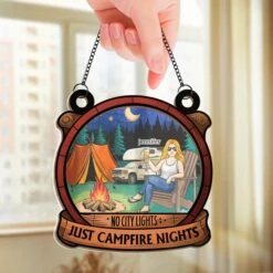 No City Lights - Camping Personalized Window Hanging Suncatcher Ornament - Gift For Camping Lovers 7 No City Lights - Camping Personalized Window Hanging Suncatcher Ornament - Gift For Camping Lovers -Pawfect House Store 67a5ea7373adc