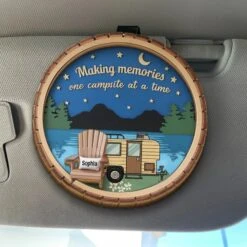Making Memories One Campsite At A Time - Family Personalized Custom Car Visor Clip - Gift For Yourself, Best Friends, Siblings, Family Members