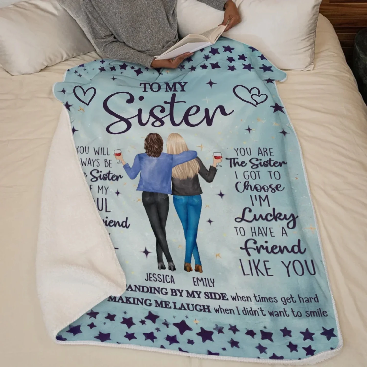 You Are The Sister I Got To Choose - Bestie Personalized Custom Blanket - Gift For Best Friends, BFF, Sisters 5 You Are The Sister I Got To Choose - Bestie Personalized Custom Blanket - Gift For Best Friends, BFF, Sisters - Image 5