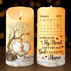 Custom Photo For The Moments When You Want To Feel Them Near - Memorial Personalized Custom LED Candle - Sympathy Gift For Family Members