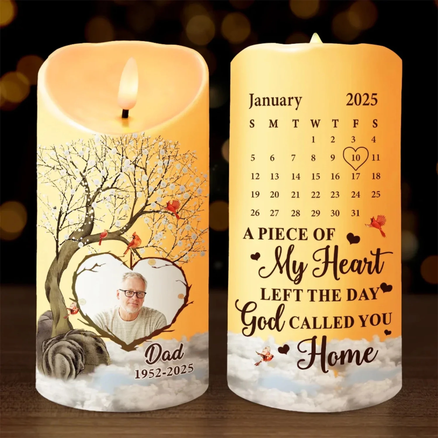 Custom Photo For The Moments When You Want To Feel Them Near - Memorial Personalized Custom LED Candle - Sympathy Gift For Family Members 1 Custom Photo For The Moments When You Want To Feel Them Near - Memorial Personalized Custom LED Candle - Sympathy Gift For Family Members