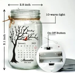 A Little Light To Guide You Through The Tough Days - Memorial Personalized Custom Mason Jar Light - Sympathy Gift For Family Members -Pawfect House Store 67a60e4807525