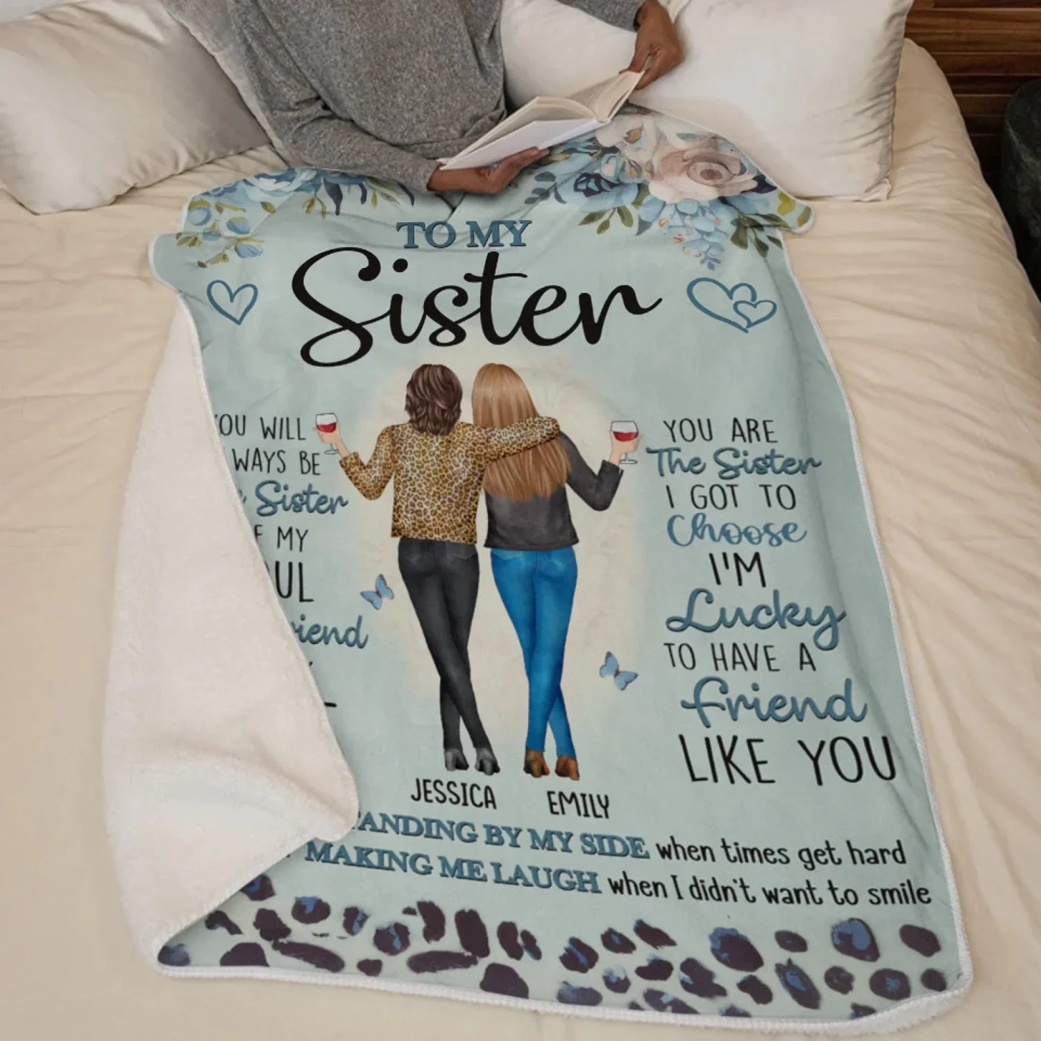 Thank You For Making Me Laugh When I Didn't Even Want To Smile - Bestie Personalized Custom Blanket - Gift For Best Friends, BFF, Sisters 5 Thank You For Making Me Laugh When I Didn't Even Want To Smile - Bestie Personalized Custom Blanket - Gift For Best Friends, BFF, Sisters - Image 5