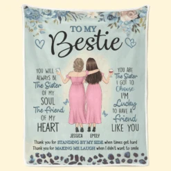 Thank You For Making Me Laugh When I Didn't Even Want To Smile - Bestie Personalized Custom Blanket - Gift For Best Friends, BFF, Sisters 11 Thank You For Making Me Laugh When I Didn't Even Want To Smile - Bestie Personalized Custom Blanket - Gift For Best Friends, BFF, Sisters -Pawfect House Store 67a7046674f84