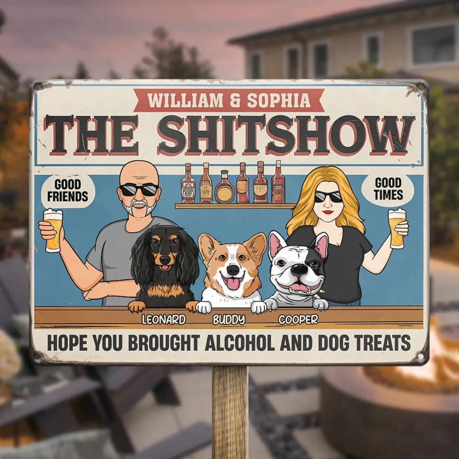 Paws, Pints, And Pure Happiness - Dog Personalized Custom Home Decor Metal Sign - House Warming Gift For Pet Owners, Pet Lovers 4 Paws, Pints, And Pure Happiness - Dog Personalized Custom Home Decor Metal Sign - House Warming Gift For Pet Owners, Pet Lovers - Image 4