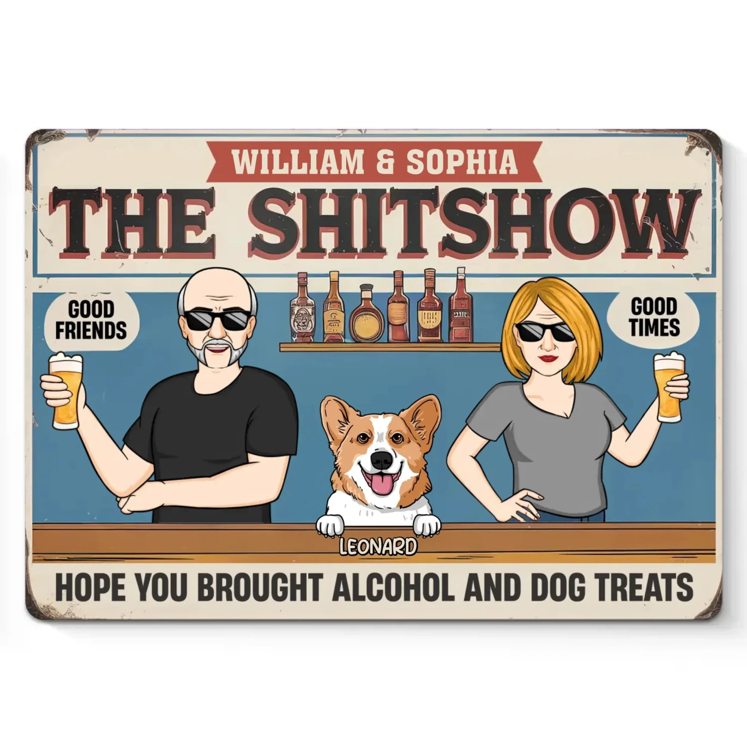 Paws, Pints, And Pure Happiness - Dog Personalized Custom Home Decor Metal Sign - House Warming Gift For Pet Owners, Pet Lovers 2 Paws, Pints, And Pure Happiness - Dog Personalized Custom Home Decor Metal Sign - House Warming Gift For Pet Owners, Pet Lovers - Image 2