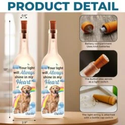 Custom Photo Your Light Will Always Shine In My Heart - Memorial Personalized Custom Bottle Lamp - Sympathy Gift For Pet Owners, Pet Lovers 9 Custom Photo Your Light Will Always Shine In My Heart - Memorial Personalized Custom Bottle Lamp - Sympathy Gift For Pet Owners, Pet Lovers -Pawfect House Store 67a94c09df840