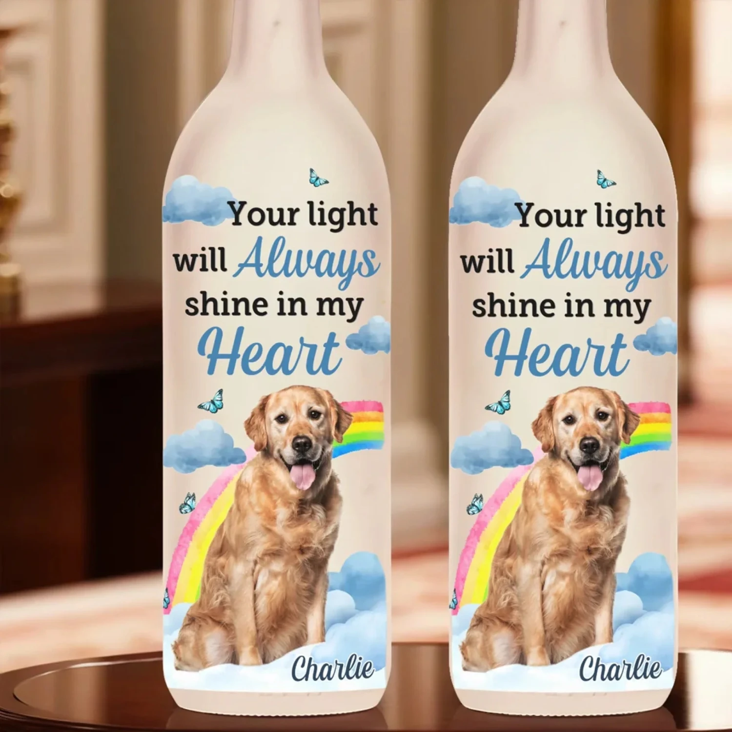 Custom Photo Your Light Will Always Shine In My Heart - Memorial Personalized Custom Bottle Lamp - Sympathy Gift For Pet Owners, Pet Lovers 4 Custom Photo Your Light Will Always Shine In My Heart - Memorial Personalized Custom Bottle Lamp - Sympathy Gift For Pet Owners, Pet Lovers - Image 4