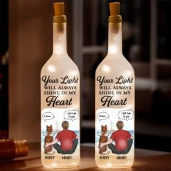 The Love You Gave Me Will Never Fade - Memorial Personalized Custom Bottle Lamp - Sympathy Gift For Pet Owners, Pet Lovers