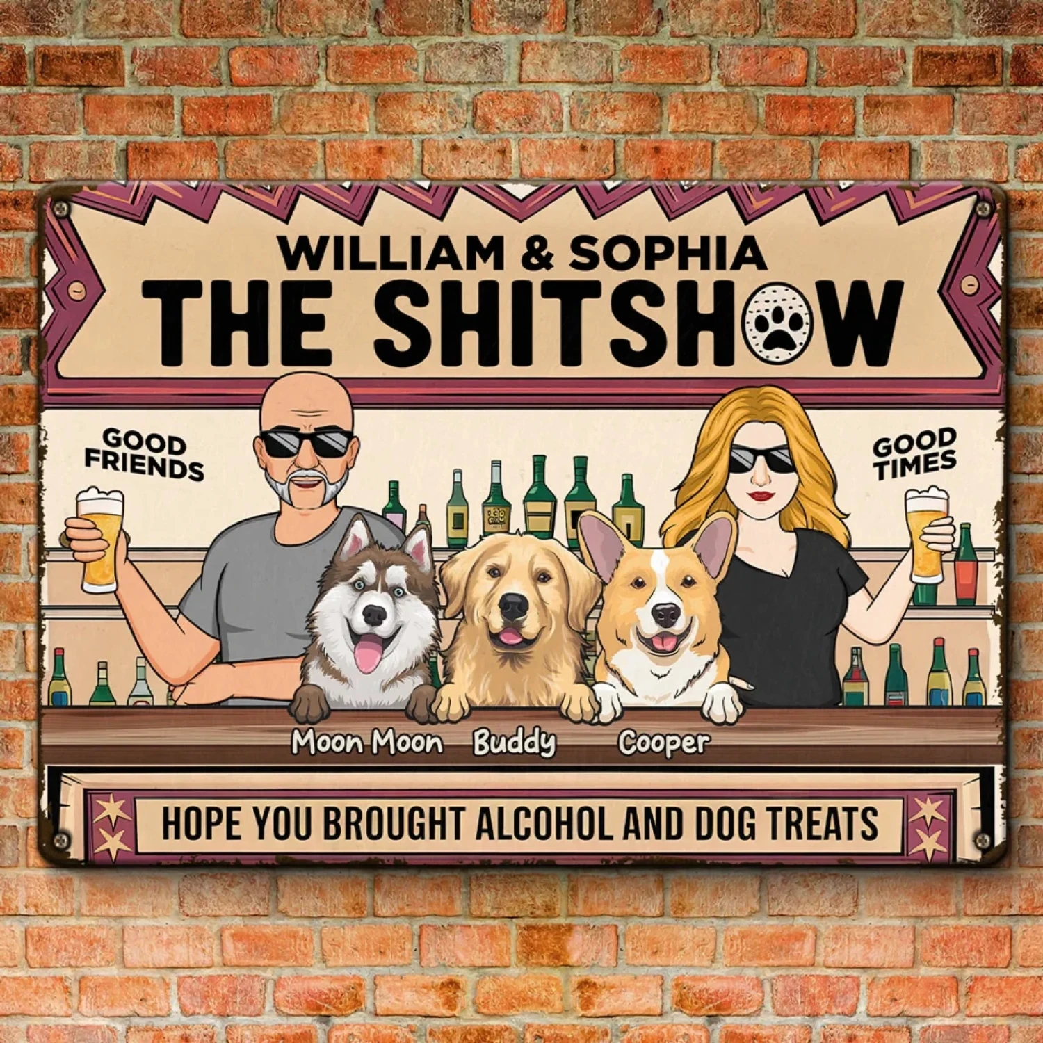 Fur, Friends, And Fun - Dog Personalized Custom Home Decor Metal Sign - House Warming Gift For Pet Owners, Pet Lovers 3 Fur, Friends, And Fun - Dog Personalized Custom Home Decor Metal Sign - House Warming Gift For Pet Owners, Pet Lovers - Image 3