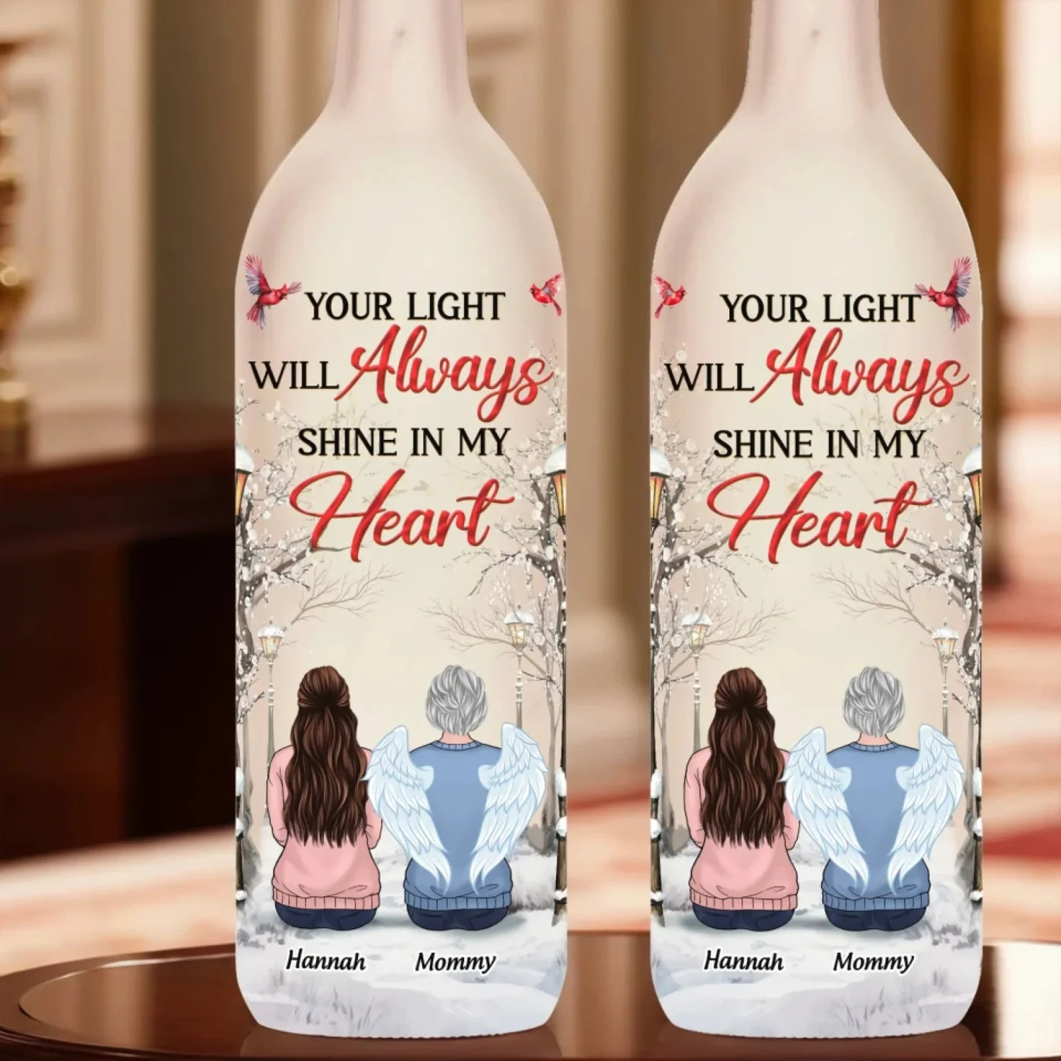 The Glow Of Your Soul Will Forever Brighten My Path - Memorial Personalized Custom Bottle Lamp - Sympathy Gift For Family Members 4 The Glow Of Your Soul Will Forever Brighten My Path - Memorial Personalized Custom Bottle Lamp - Sympathy Gift For Family Members - Image 4