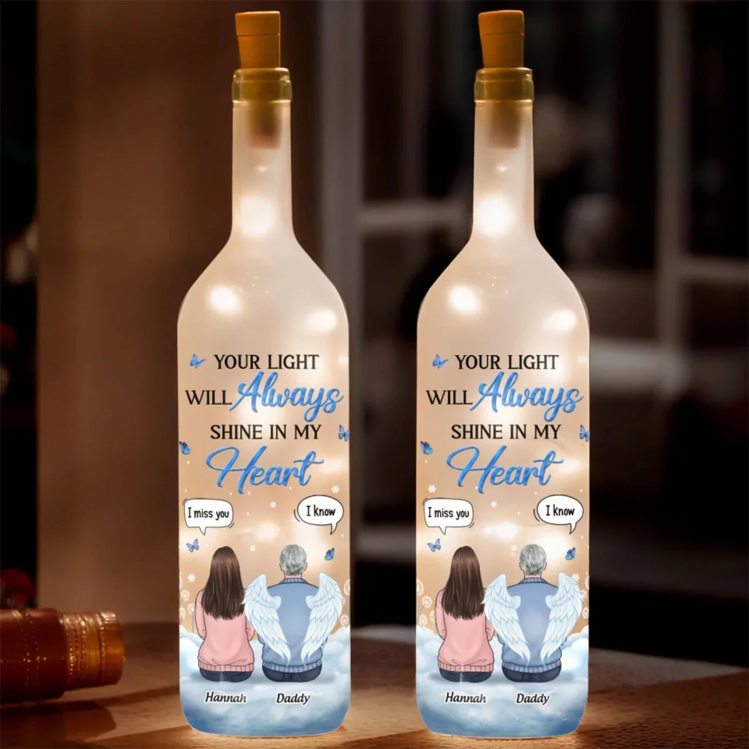 You Live On In The Love And Memories We Shared - Memorial Personalized Custom Bottle Lamp - Sympathy Gift For Family Members 1 You Live On In The Love And Memories We Shared - Memorial Personalized Custom Bottle Lamp - Sympathy Gift For Family Members